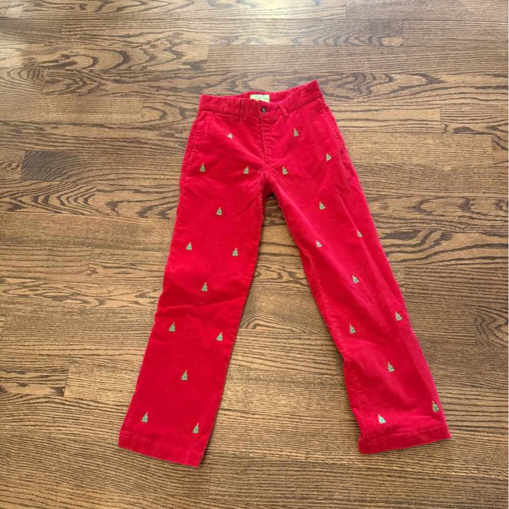 Castaway red Christmas tree corduroys size 10 boys